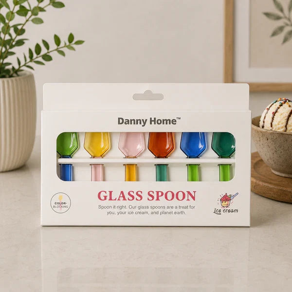 Danny Home 6Pcs Ice Cream Glass Spoon Set