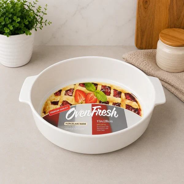 Danny Home 11" Round Porcelain Bakeware