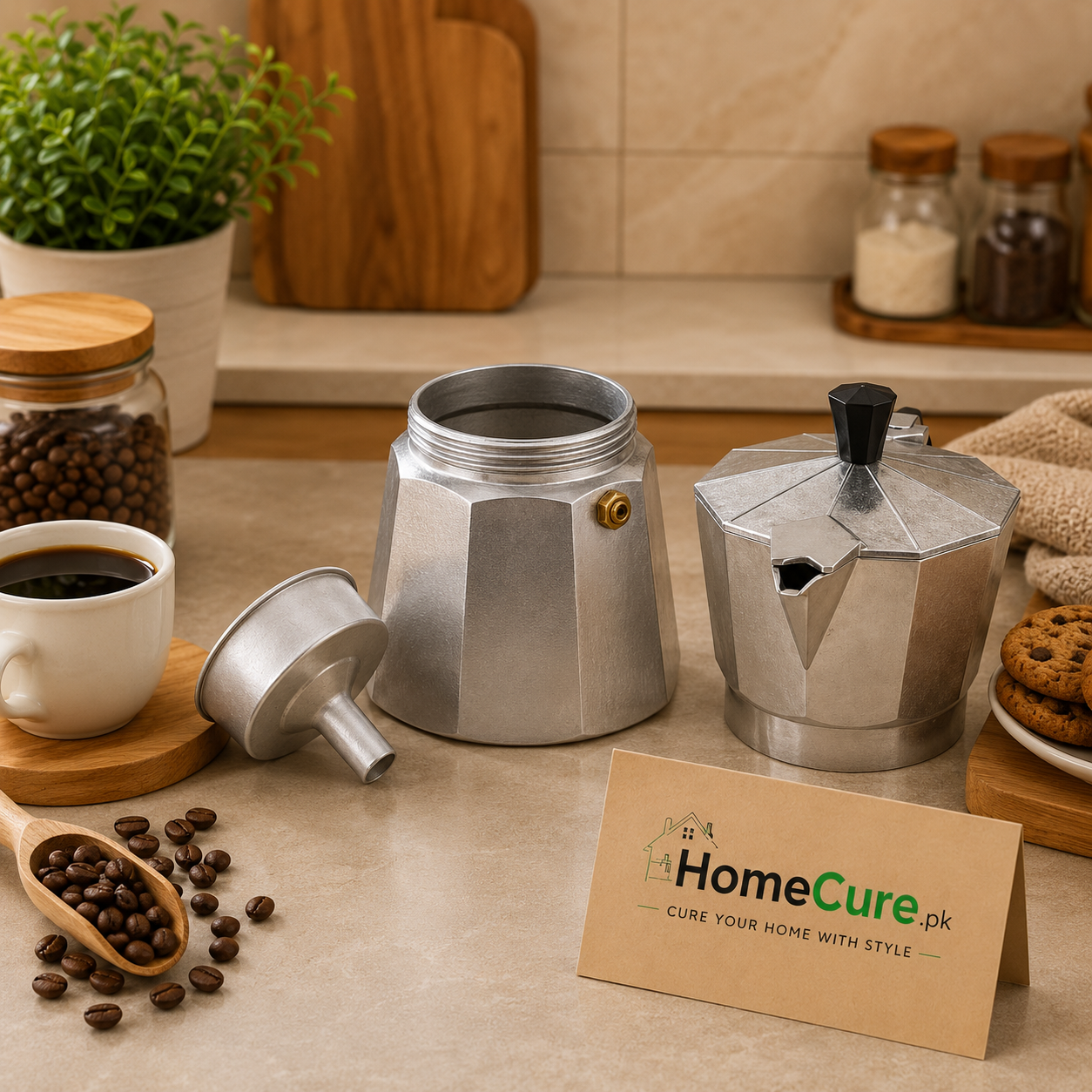 Premium Aluminum Moka Coffee Pot Espresso Maker | Stovetop Coffee Maker