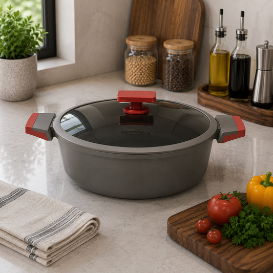 Alpenberg Glass Lid Casserole Pot - 32cm