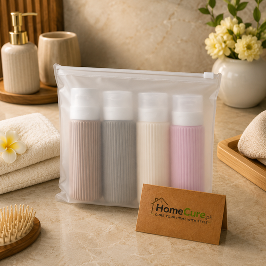 90ml Silicone Travel Bottle Set – Leakproof Refillable Toiletry Containers for Shampoo, Lotion & Body Wash