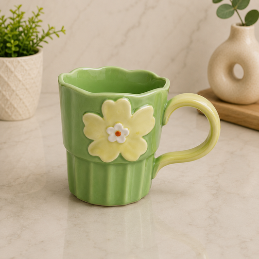 Ceramic Floral Coffee Mugs