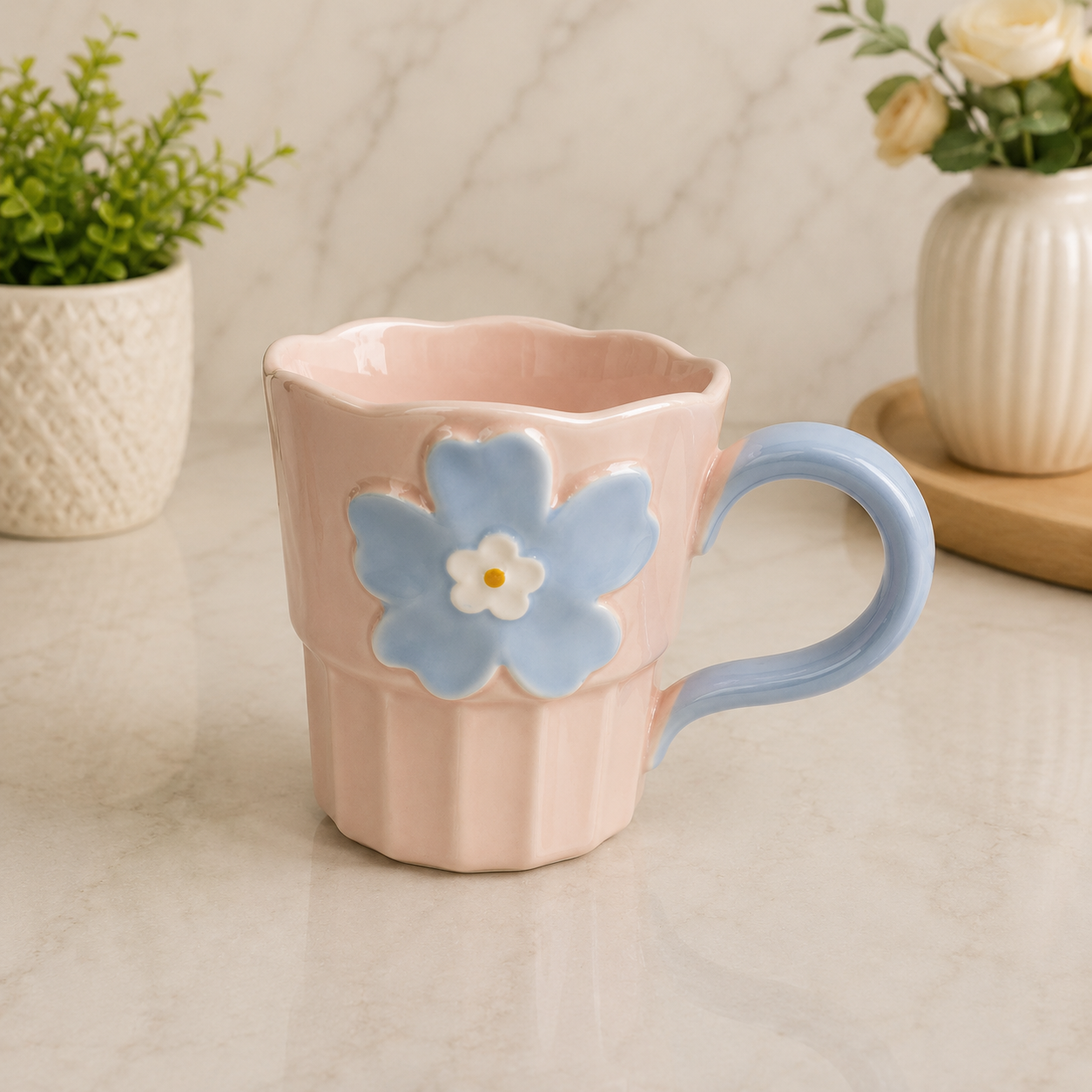Ceramic Floral Coffee Mugs