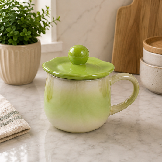Ceramic Coffee Mug with Lid