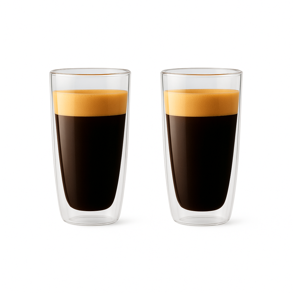 Danny Home Double Walled Cappuccino Glasses 200ml - 2Pcs Set