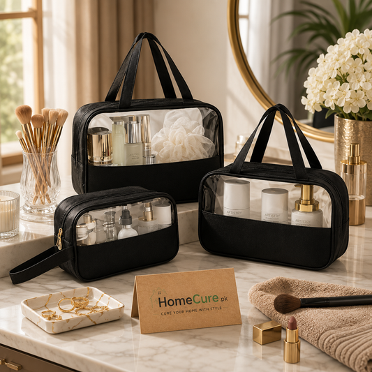 3-Piece High-Visibility Travel & Essentials Pouch Set