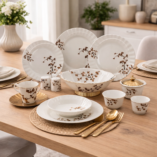 Angela 44 Pieces Ceramic Dinner Set - BRD347