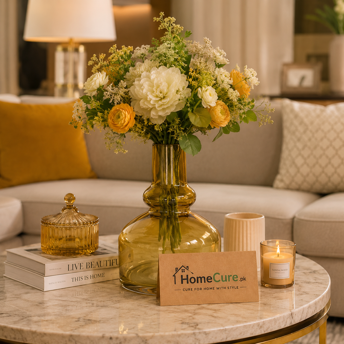 Elegant Glass Decorative Vase – 10.6cm | Stylish Flower Vase
