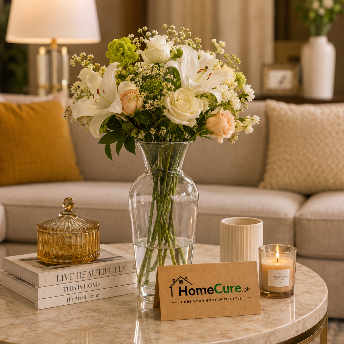 Elegant Glass Decorative Vase – 8.5cm | Stylish Flower Vase