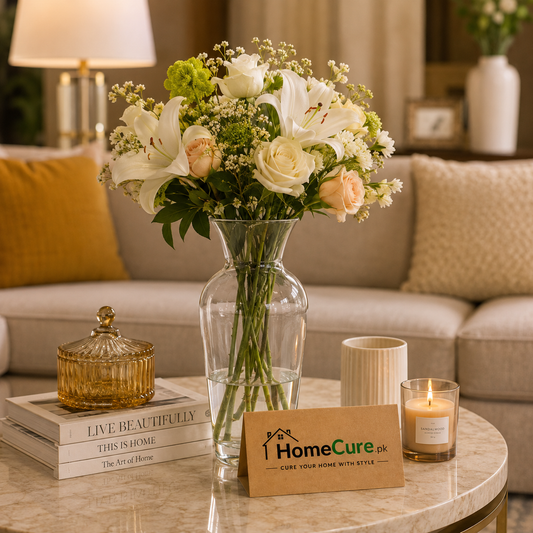 Elegant Glass Decorative Vase – 8.5cm | Stylish Flower Vase