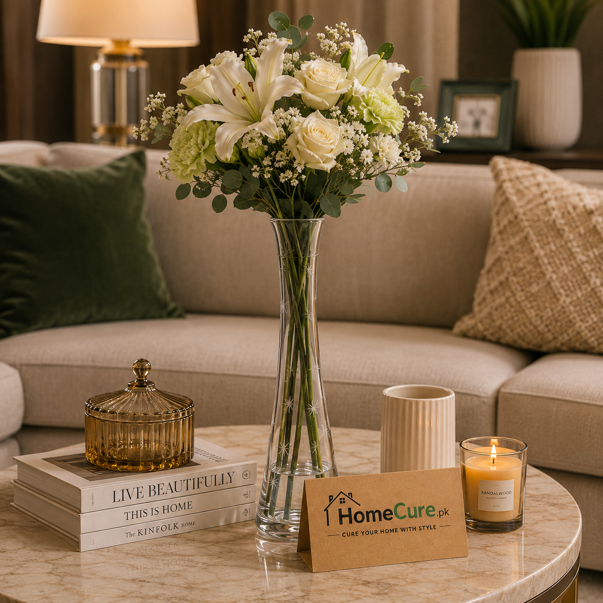 Elegant Glass Decorative Vase – 7.8cm | Stylish Flower Vase