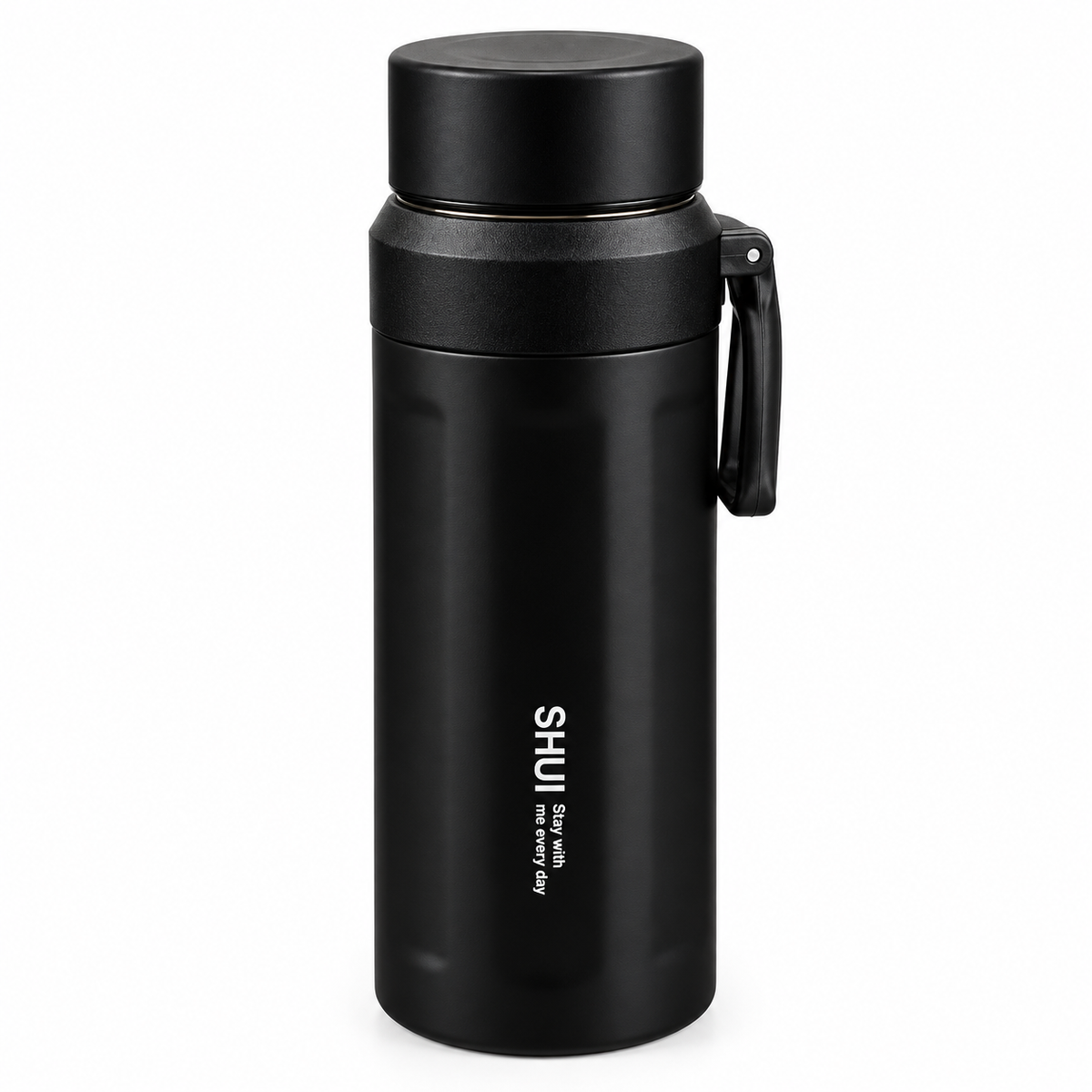 SHUI Minimalist Insulated Water Bottle – Black