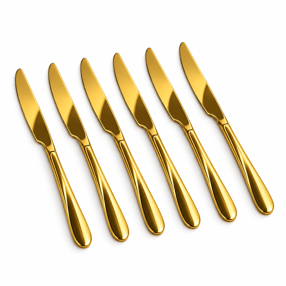 Premium Golden Stainless Steel Knife Set – 6 Pcs