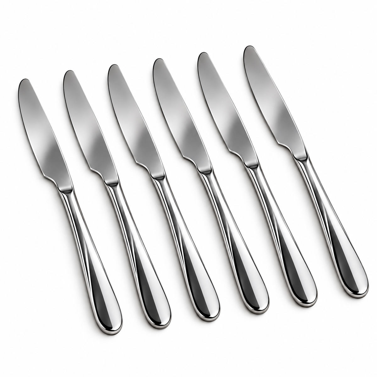 Premium Silver Stainless Steel Knife Set – 6 Pcs