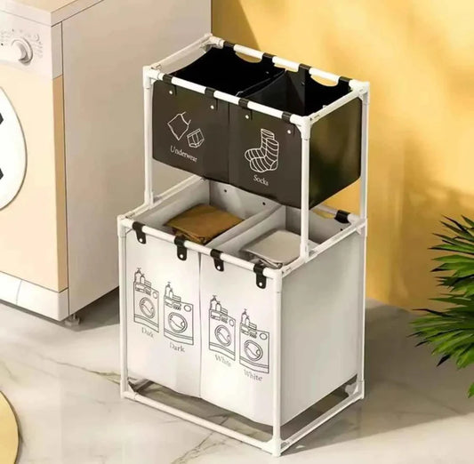Large Capacity Clothes Hamper for Efficient Multi-Layer Laundry Organization