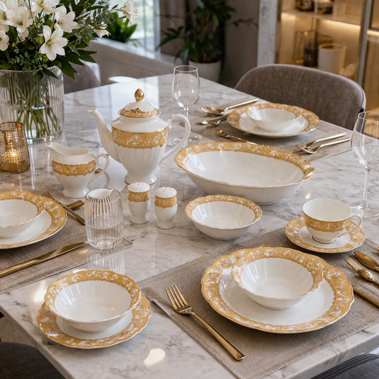 Angela 47 Pieces Ceramic Dinner Set - RM256