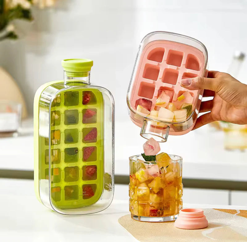 Ice Cube Maker Bottle – Portable 2-in-1 Ice Tray & Water Bottle