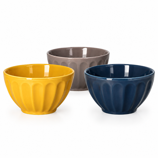Danny Home Mixed Colour Dessert Bowl 3pcs 4.25"