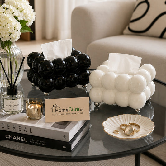 Acrylic Bubble Design Tissue Box | Modern Tissue Paper Holder