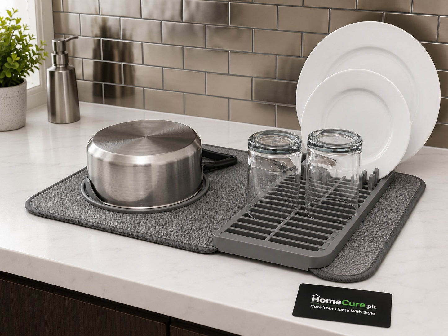 Dish drying mat