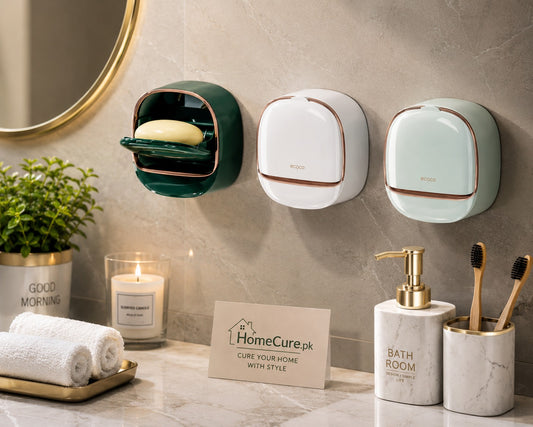 Wall-Mounted Soap Box with Lid | Bathroom Drain Soap Dish Holder