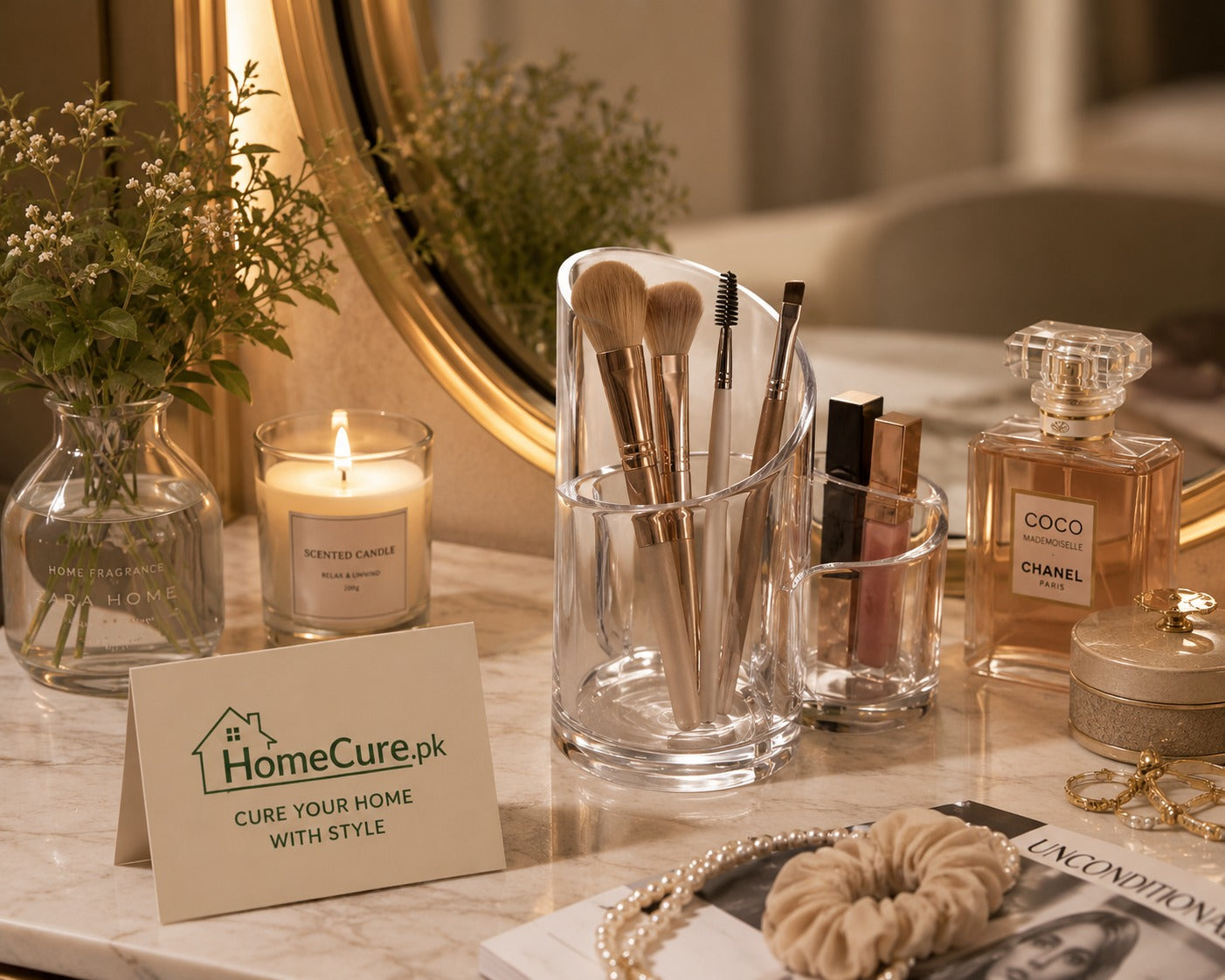 Multipurpose Acrylic Organizer | Clear Storage Box for Makeup, Skincare & Accessories