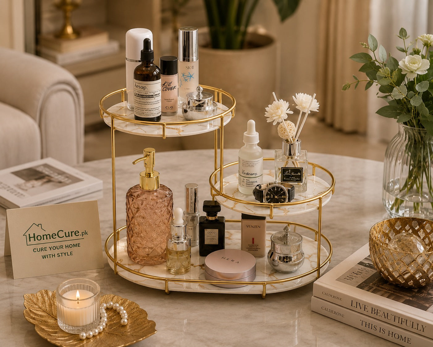Elegant Cosmetics Organizer for Storage