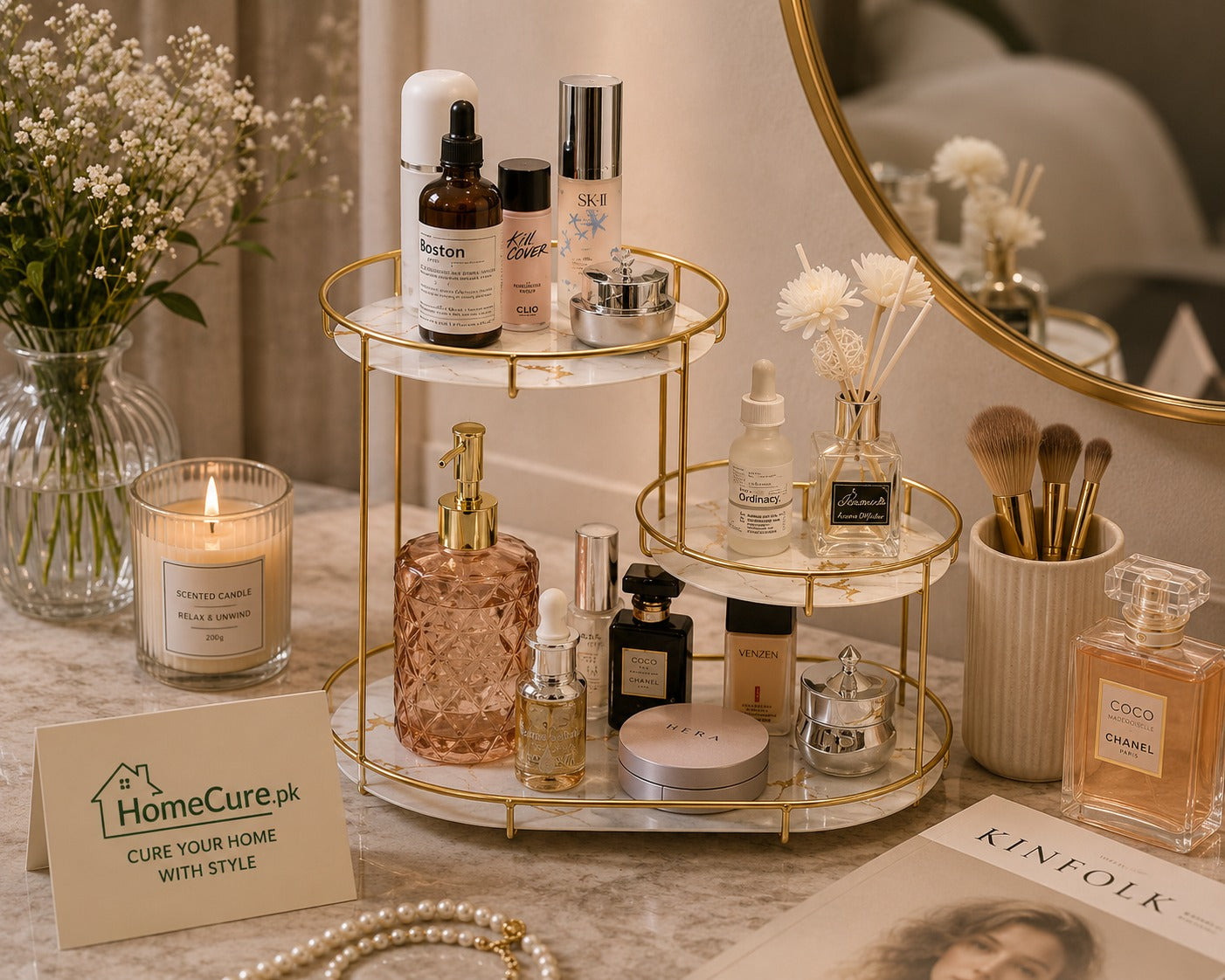 Elegant Cosmetics Organizer for Storage