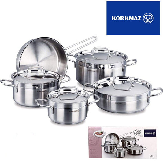 Korkmaz Alfa Cookware Set of 9 Pieces