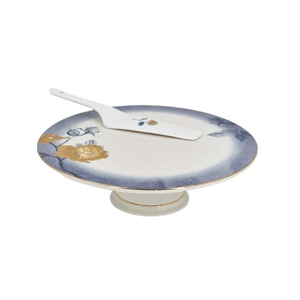 Angela 10.5" Ceramic Cake Stand with Lifter - MK123