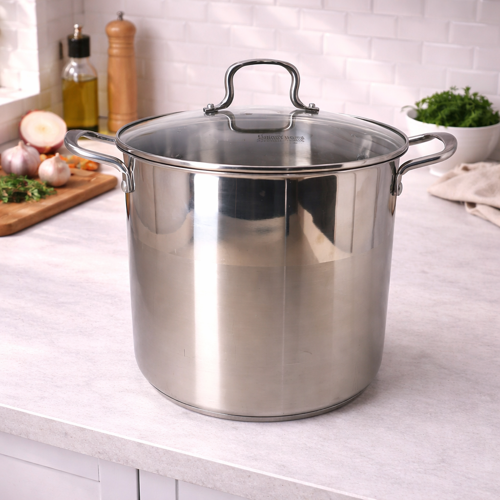 Danny Home Stainless Steel Stockpot With Glass Lid 24cm