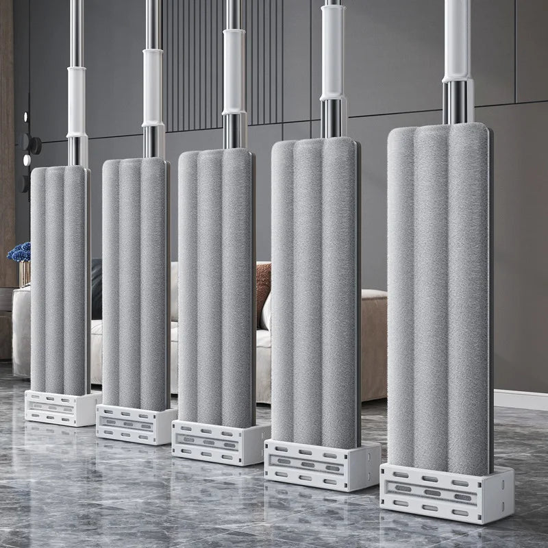 Flat Squeeze Mop & Foldable Bucket for Easy Cleaning