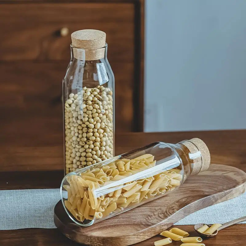 Cork Lid Glass Storage Jar – Coffee & Spice Container