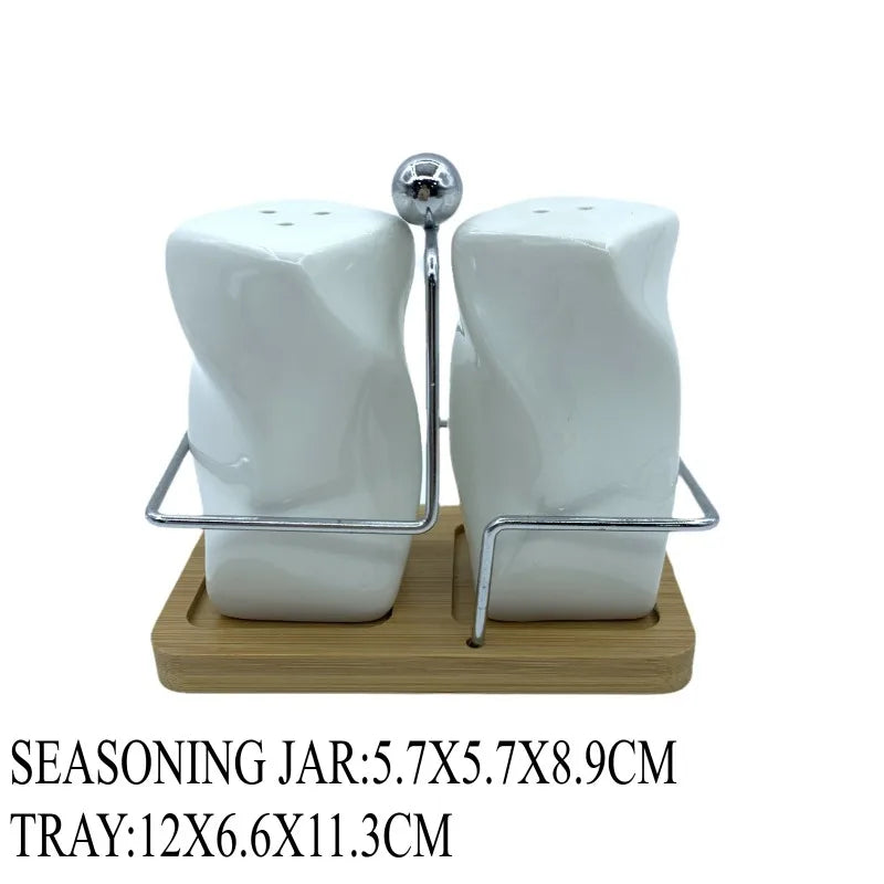 Nordic Ceramic Spice Jar Set – Creative Seasoning Box