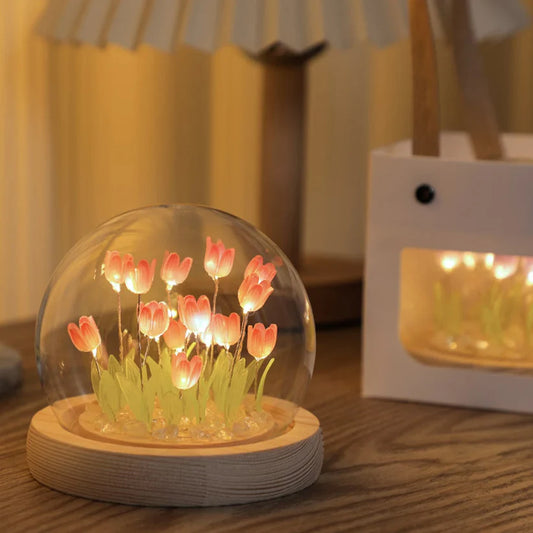 Artificial Tulip Night Lamp with Soft Glow Light