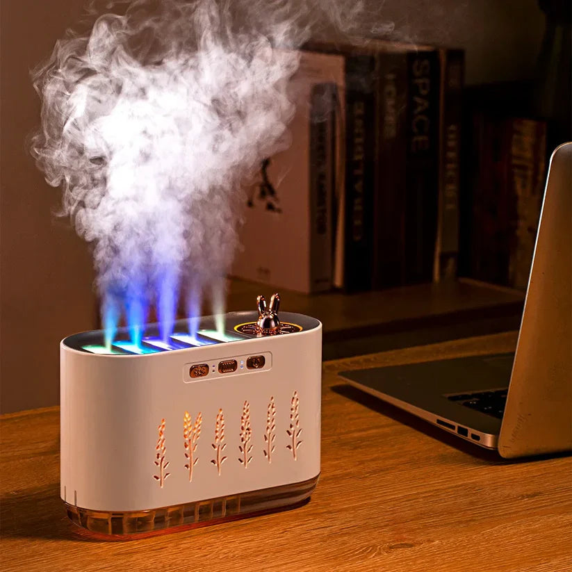 Silent 5-Hole Air Humidifier with Aromatherapy Light