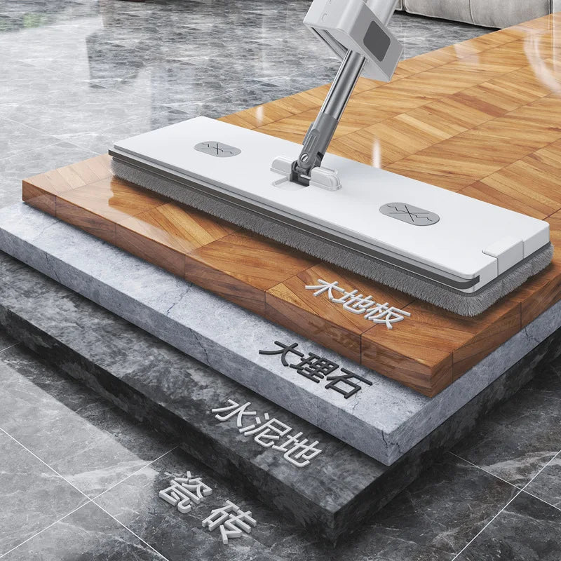 Flat Squeeze Mop & Foldable Bucket for Easy Cleaning