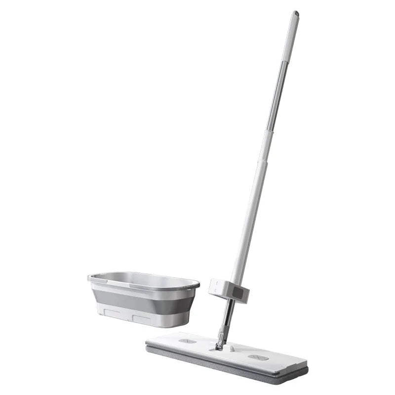 Flat Squeeze Mop & Foldable Bucket for Easy Cleaning