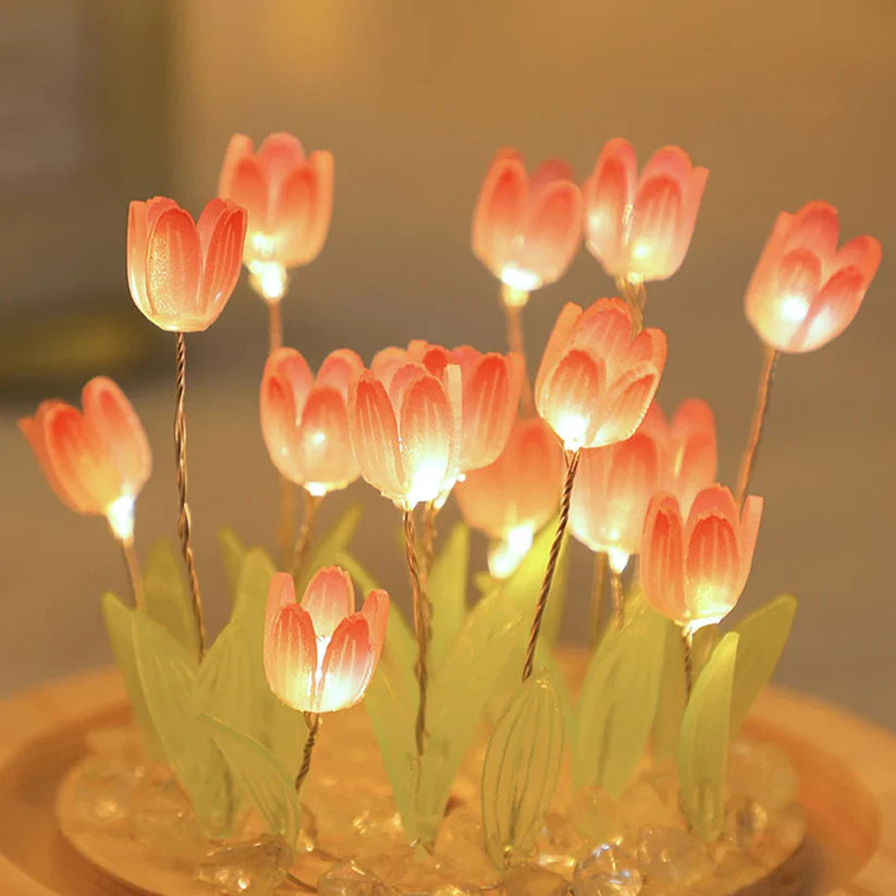 Artificial Tulip Night Lamp with Soft Glow Light