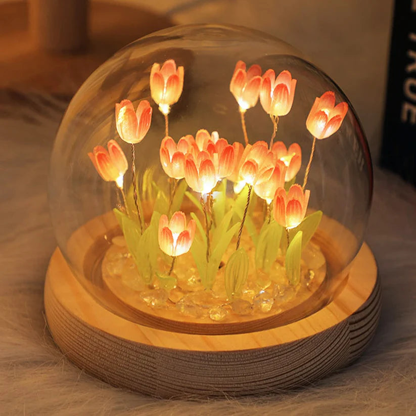 Artificial Tulip Night Lamp with Soft Glow Light