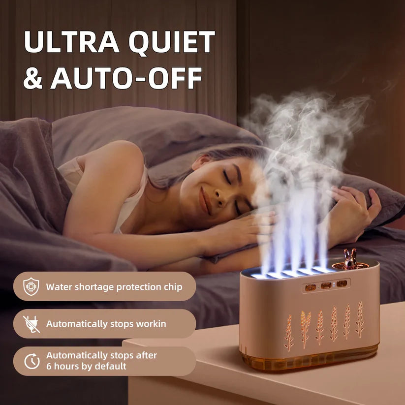 Silent 5-Hole Air Humidifier with Aromatherapy Light