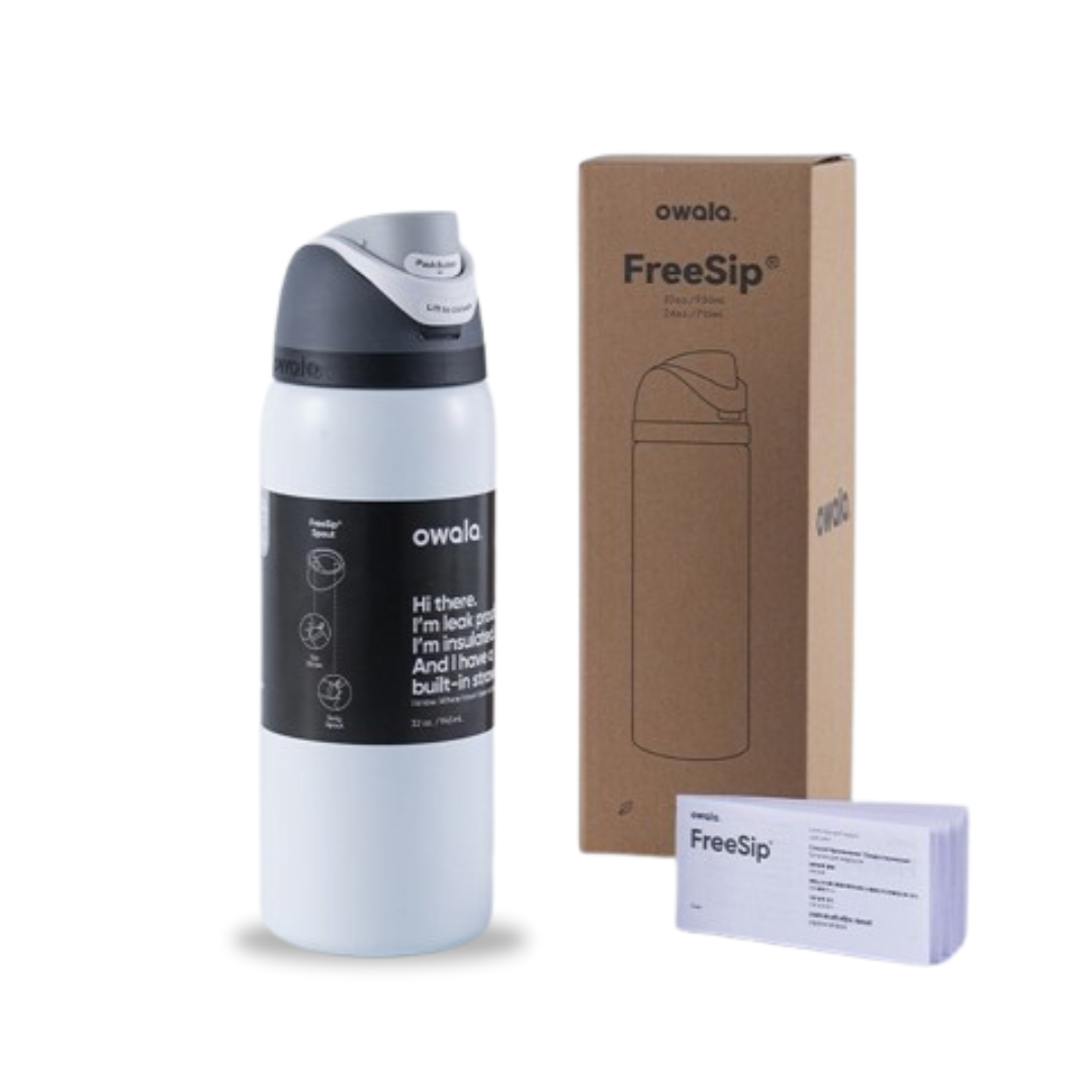 Owala FreeSip Water Bottle - 32oz | White