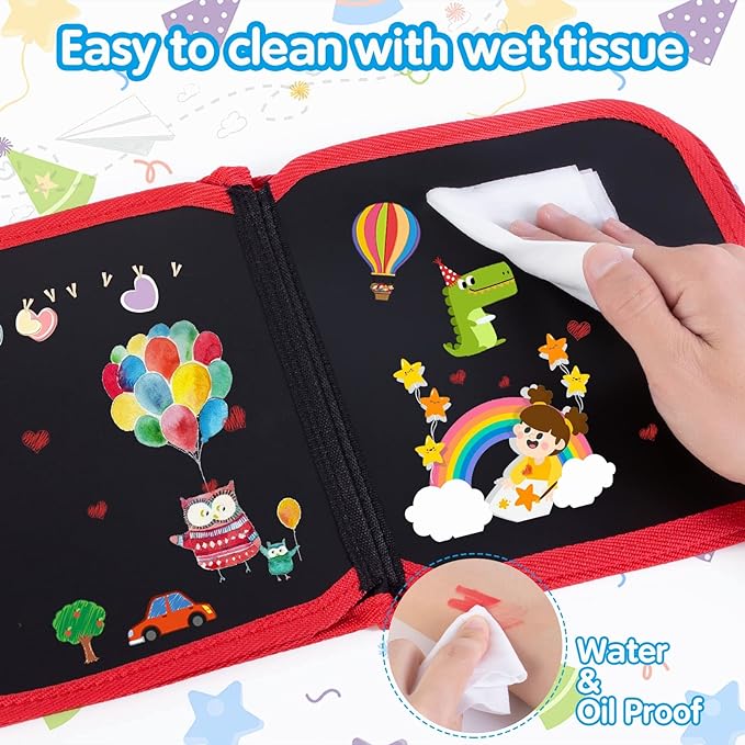 Kids Erasable 6 Side Doodle book