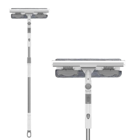 Rotatable Glass Wiper with Bendable Head – Double-Sided Squeegee for Window, Bathroom & Floor Cleaning