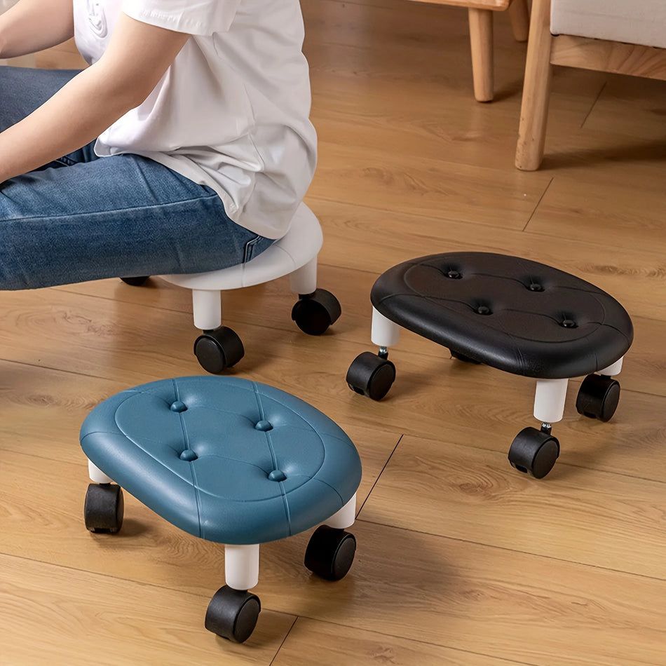 360° Rolling Stool with Wheels for Home