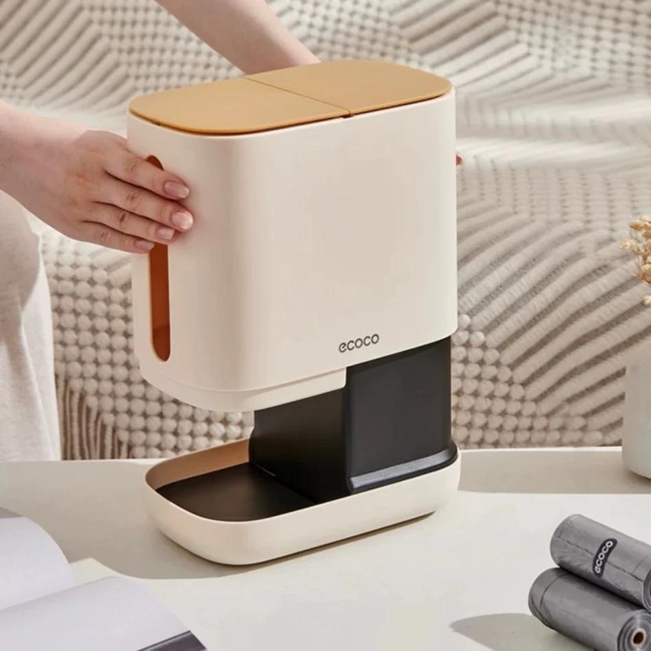Ecoco Integrated Tissue & Trash Bin – Modern Desktop Utility