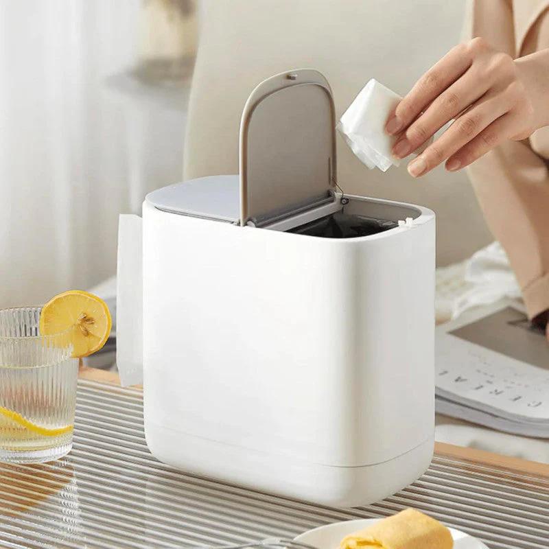 Ecoco Integrated Tissue & Trash Bin – Modern Desktop Utility