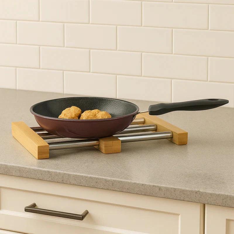 Shengya Bamboo Wok Stand Expandable Heat Resistant Base