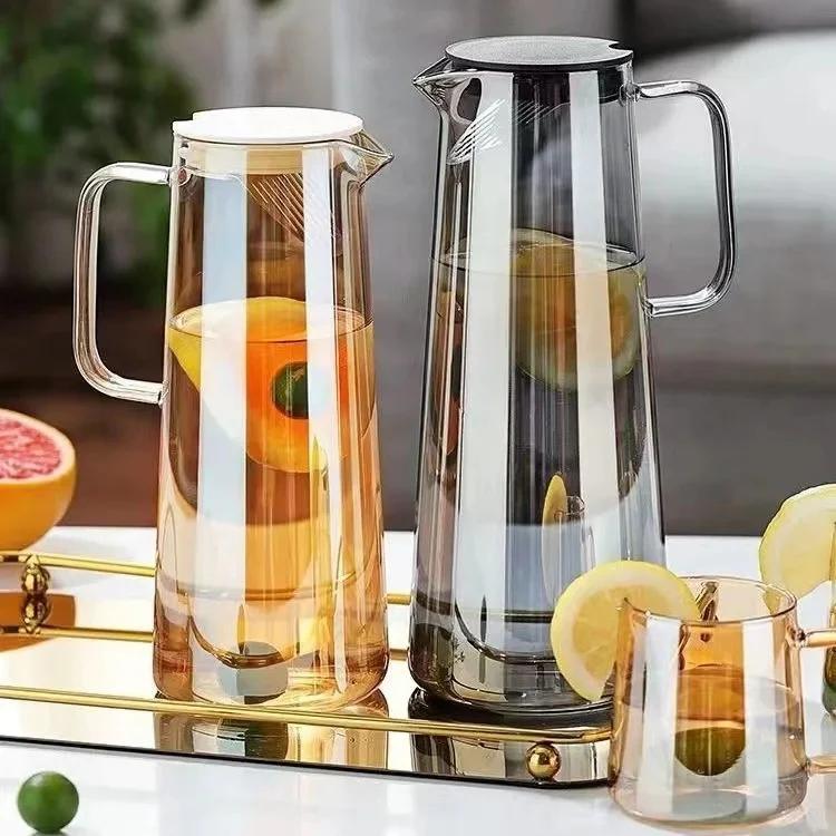 Premium 1800ml Glass Water Jug & Elegant Tabletop Pitcher