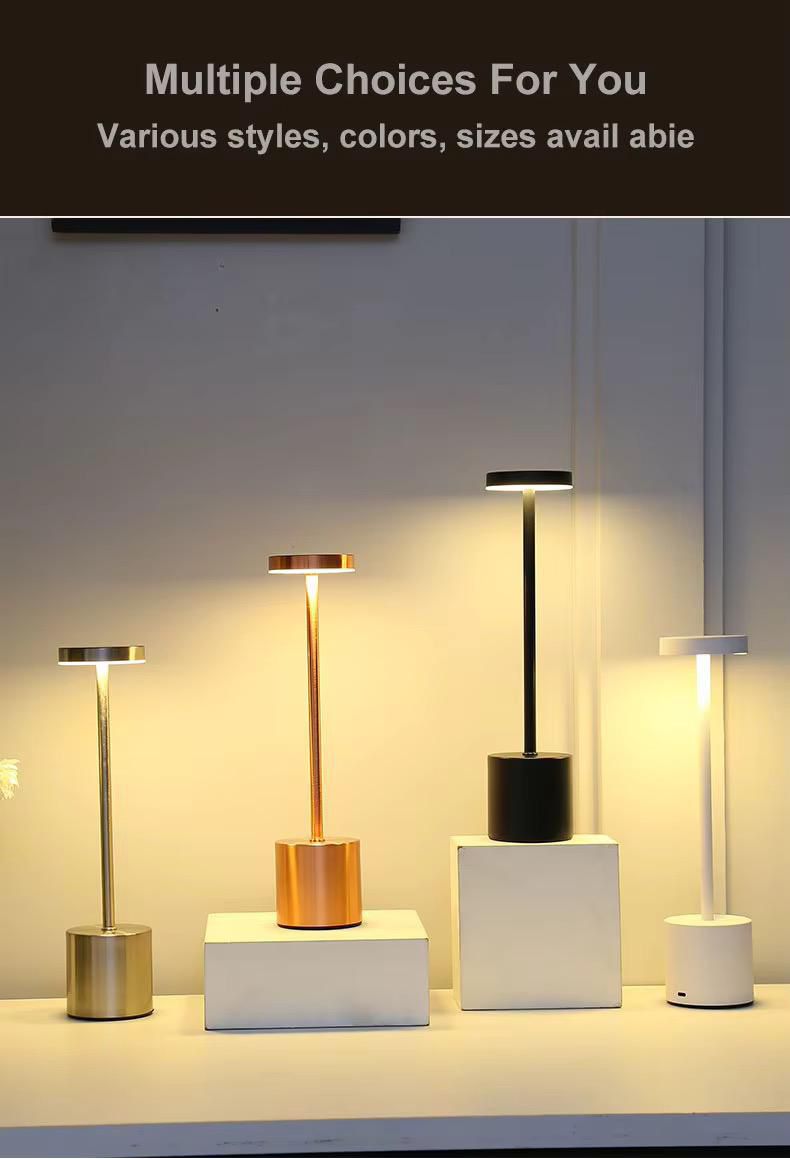 Modern LED Touch Lamp – Rechargeable Minimalist Bedside Light